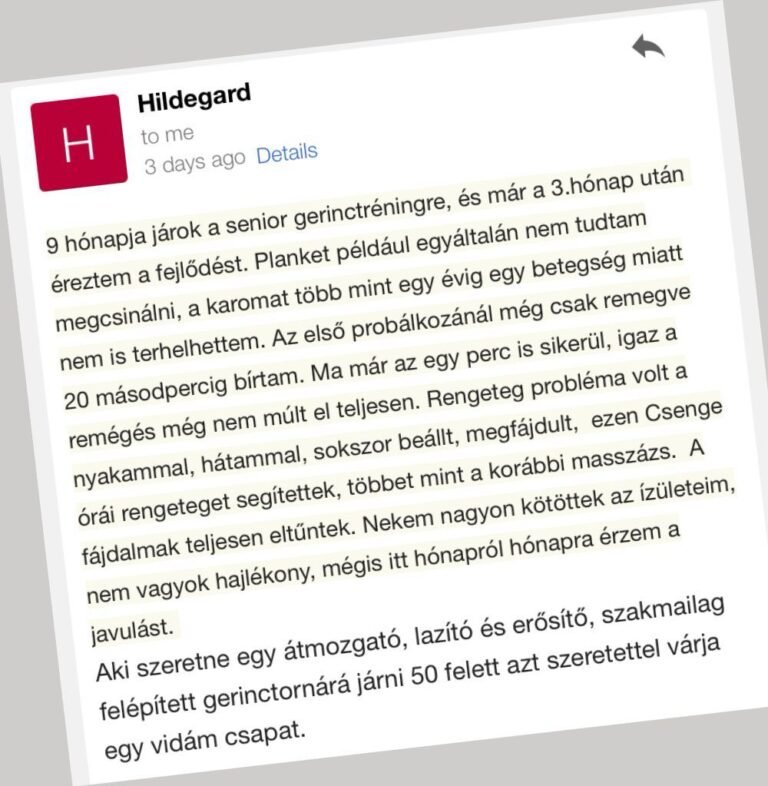 Vélemények - Gerinctorna
